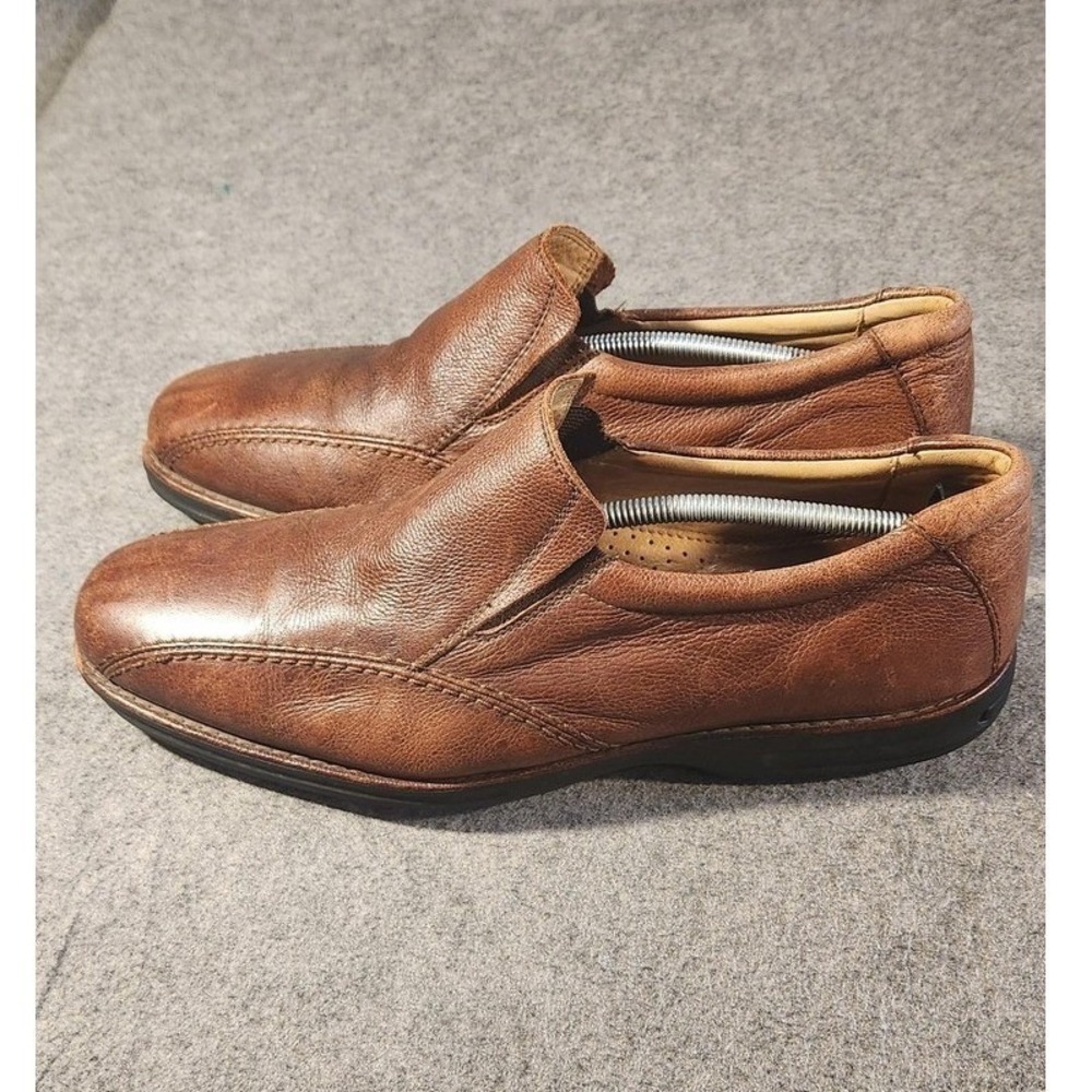 Alan Payne Shoes Mens Size‎ 13 Brown Leather Slip On Loafers Tom Casual Comfort - Picture 2 of 6